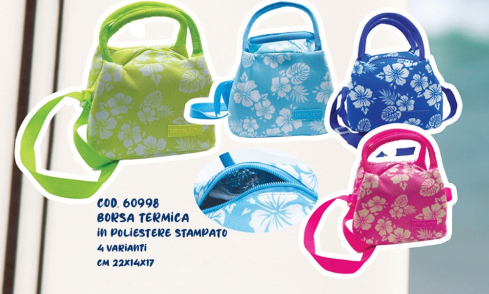 Borsa Termica in poliestere Tinta Unita Vintage Fluo